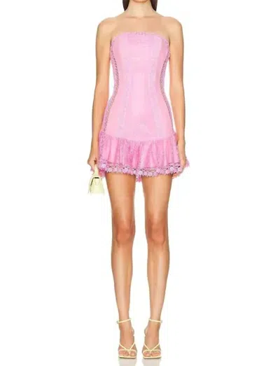 Charo Ruiz Victorie Short Dress In Rose Quartz In Pink
