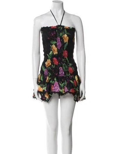 Pre-owned Charo Ruiz Vintage Mini Dress W/ Tags In Black