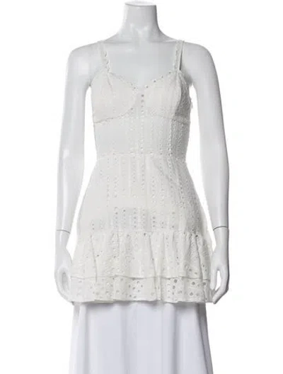 Pre-owned Charo Ruiz V-neck Sleeveless Blouse In White
