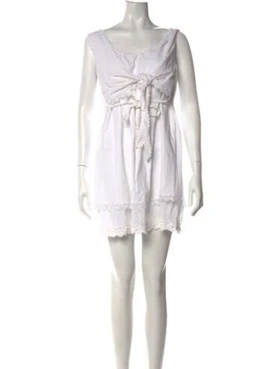 Pre-owned Charo Ruiz V-neck Sleeveless Top In White