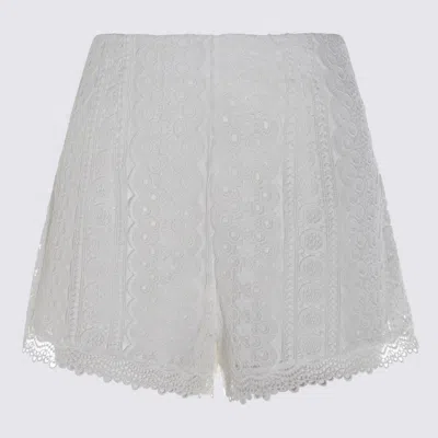 CHARO RUIZ WHITE COTTON BLEND SHORTS