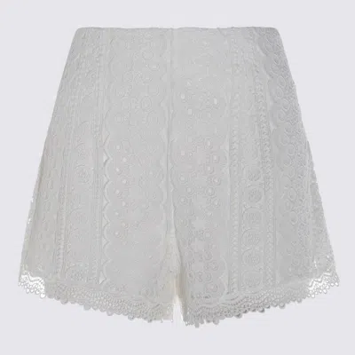 CHARO RUIZ CHARO RUIZ WHITE COTTON BLEND SHORTS