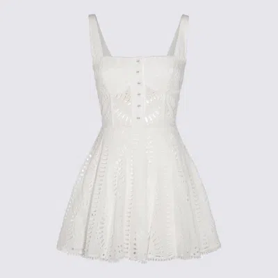 Charo Ruiz White Cotton Mini Dress