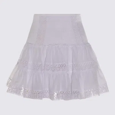 CHARO RUIZ CHARO RUIZ WHITE COTTON MINI SKIRT