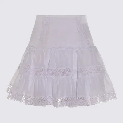 CHARO RUIZ WHITE COTTON MINI SKIRT