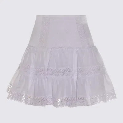 CHARO RUIZ CHARO RUIZ WHITE COTTON MINI SKIRT