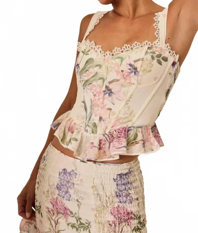 Charo Ruiz Women's Floret Top In Cream Botanic In Neutral