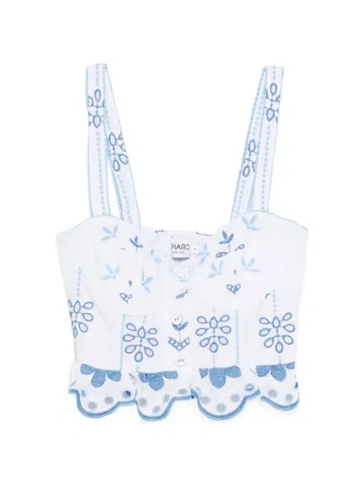 Charo Ruiz Zia Floral-embroidered Top In Multi
