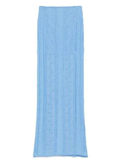 Charoruiz Light Blue Apate Long Skirt