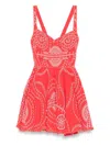 Charoruiz Red Birdie Short Dress