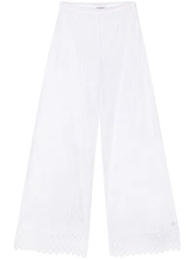 Charoruiz White Logo Pants