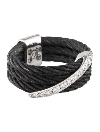 Pre-owned Charriol 18k Diamond Celtic Noir Band In Multi