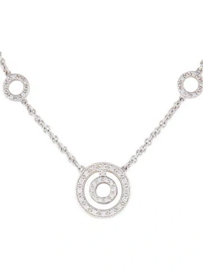 Pre-owned Charriol 18k Diamond Pendant Necklace, 16" In Multi