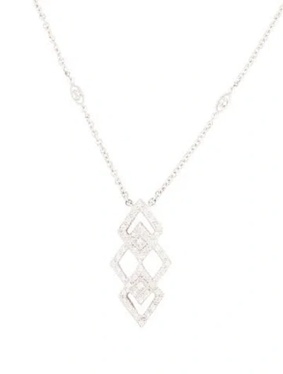 Pre-owned Charriol 18k Diamond Pendant Necklace, 16" In Multicolor