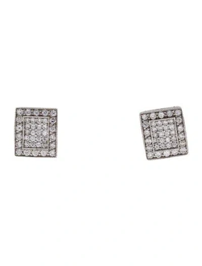 Pre-owned Charriol 18k Diamond Stud Earrings In Multi