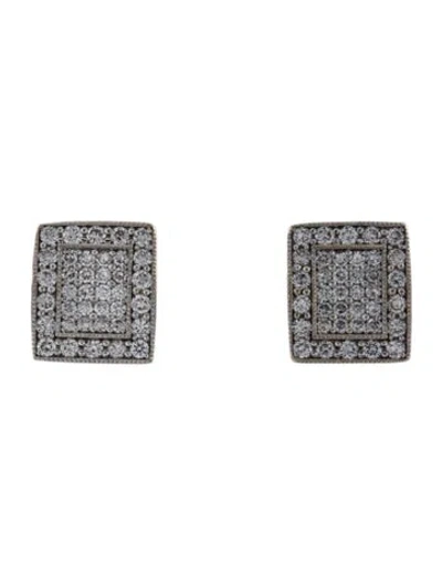Pre-owned Charriol 18k Diamond Stud Earrings In Multi