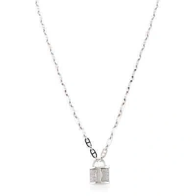 Pre-owned Charriol Attachment Lock Stainless Steel Necklace In Check Description