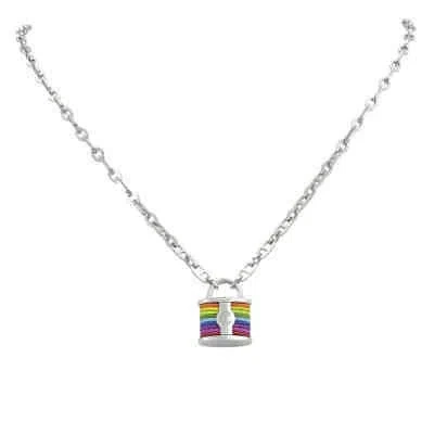 Pre-owned Charriol Attachment Rainbow Lock Steek Necklace In Check Description