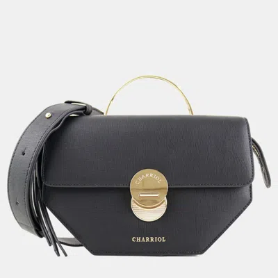 Pre-owned Charriol Black Leather Cetic Legacy Crossbody