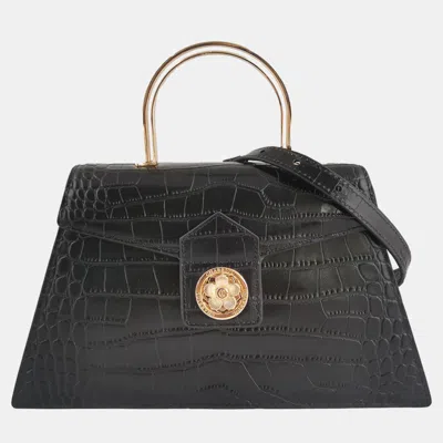 Pre-owned Charriol Black Leather Laetitia Crossbody