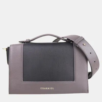 Pre-owned Charriol Black Leather Marina Crossbody