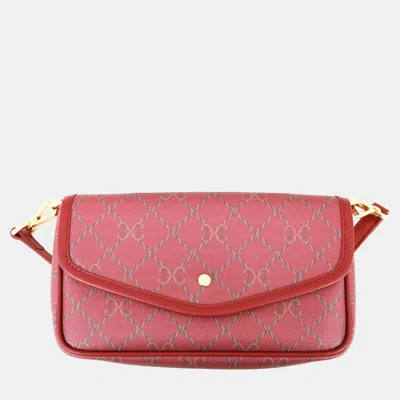 Pre-owned Charriol Bordeaux Leather Calypso Crossbody In Burgundy
