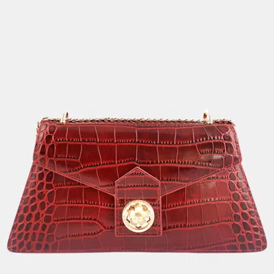 Pre-owned Charriol Bordeaux Leather Laetitia Crossbody Bag In Burgundy