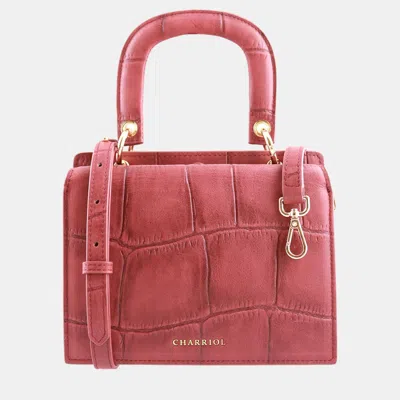 Pre-owned Charriol Bordeaux Leather Passion Handbag In Burgundy