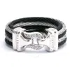 CHARRIOL CHARRIOL BRILLIANT DIAMONDS STEEL AND BLACK PVD CABLE RING