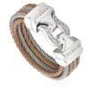 CHARRIOL CHARRIOL BRILLIANT DIAMONDS STEEL AND ROSE PVD CABLE RING