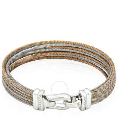 Charriol Brilliant Steel And Rose Pvd Cable Bangle In Multi