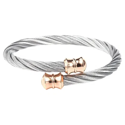 Pre-owned Charriol Celtic Bourse Unisex Bangle Bracelet 04-102-00142-1 Size M In Multi