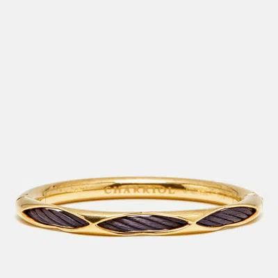 Charriol Celtic Dream Purple Pvd Coated Steel Gold Tone Bracelet In Brown