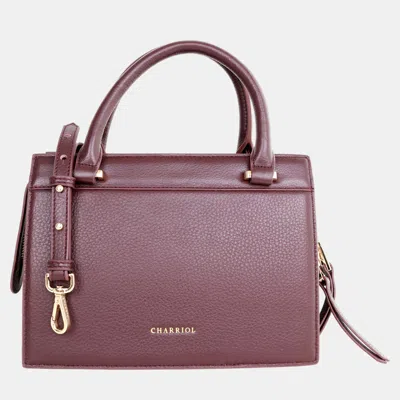 Pre-owned Charriol Chocolate Leather Forever Handbag In Brown