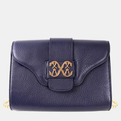 Pre-owned Charriol Dark Blue Leather Marie Olga Crossbody In Navy Blue