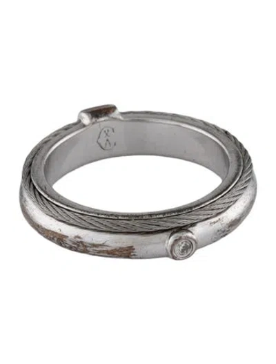 Pre-owned Charriol Diamond Cable Band Ring In Multicolor