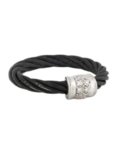 Pre-owned Charriol Diamond Celtic Noir Cable Band In Multi