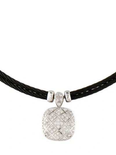 Pre-owned Charriol Diamond Flamme Blance Pendant Necklace, 16" In Multi