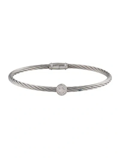 Pre-owned Charriol Diamond Single Station Bracelet, 7" In Multicolor