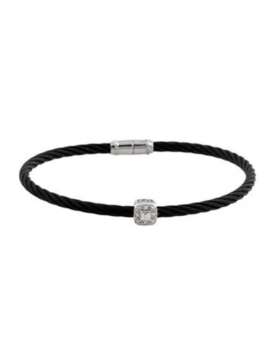 Pre-owned Charriol Diamond Station Bracelet, 6.25" In Multicolor
