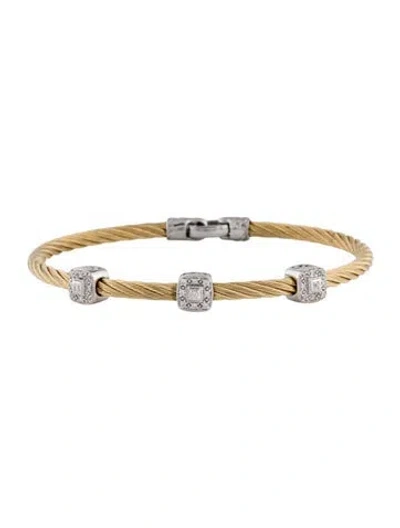 Pre-owned Charriol Diamond Station Bracelet, 6.75", 6.75" In Multi