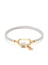 Charriol Forever Lock Rope-detail Bangle In Silver