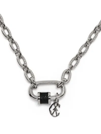 Charriol Forever Lock Rope-detail Necklace In Silver