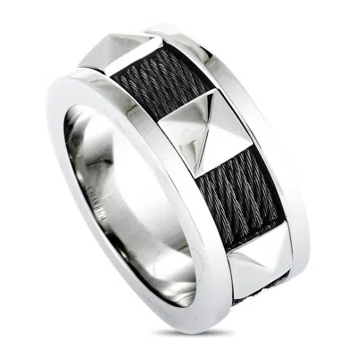 Charriol Forever Stainless Steel And Black Pvd Cable Band Ring In Metallic