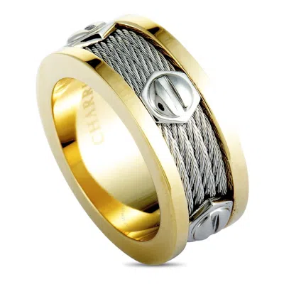 Charriol Forever Stainless Steel And Yellow Pvd Screws Cable Band Ring In Gold