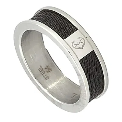 Charriol Forever Stainless Steel Black Pvd Cable Ring