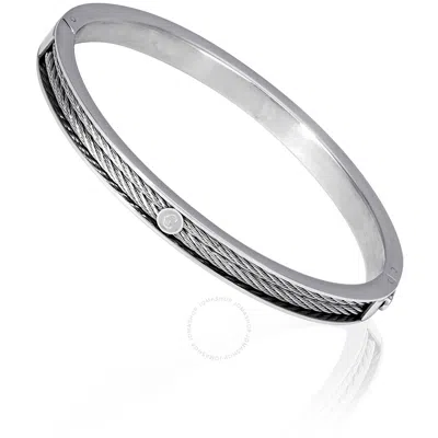 Charriol Forever Thin Stainless Steel Bangle In Grey