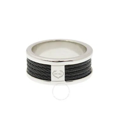 Charriol Forever Young Steel Black Pvd Cable Ring In Metallic