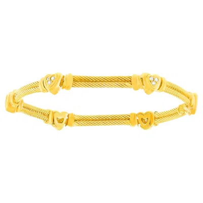 Pre-owned Charriol Gold And Diamond Bracelet In Multi