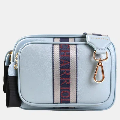 Pre-owned Charriol Light Blue Leather Deauville Crossbody